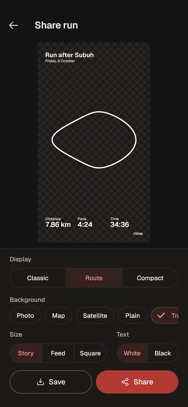 Run share screen in dark mode.